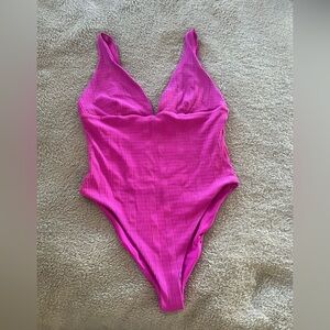 Pink L Space One Piece Swimsuit (high hip)